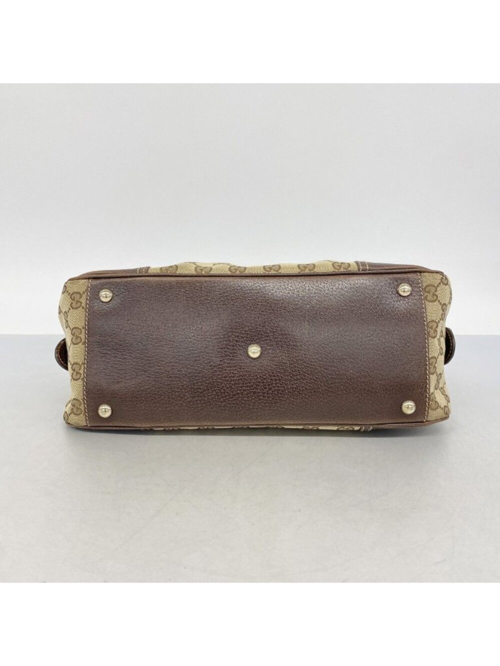 ★SOLD★ Gucci Shoulder Bag GG Canvas Sherry Line Beige Brown Gold - Picture 3 of 9